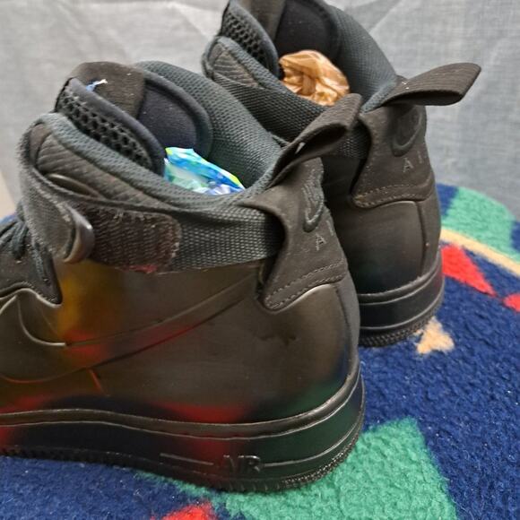 %Nike Air Force 1 Foamposite Cup Triple Black Size 9.5 Ah6771-001 A9 main image 5